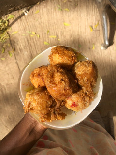 A picture of Yam balls.