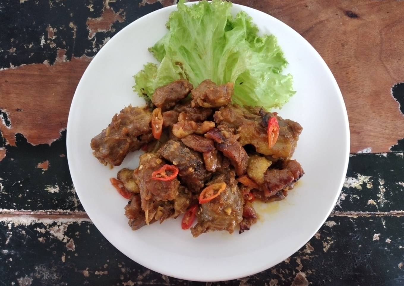 Rica-rica Entok Pedas Manis