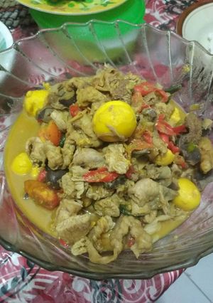 Foto resep Tumis pedas manis Jeroan Ayam