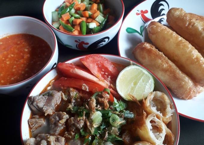 Resep 33# Soto Mie kuah Merah Anti Gagal