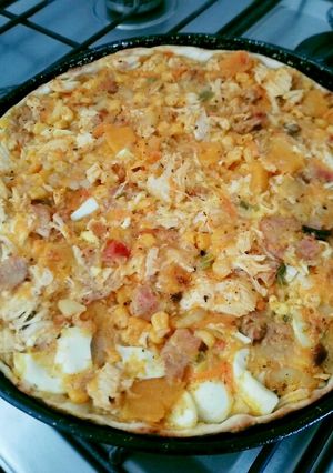 Una foto de Tarta de pollo y verduras