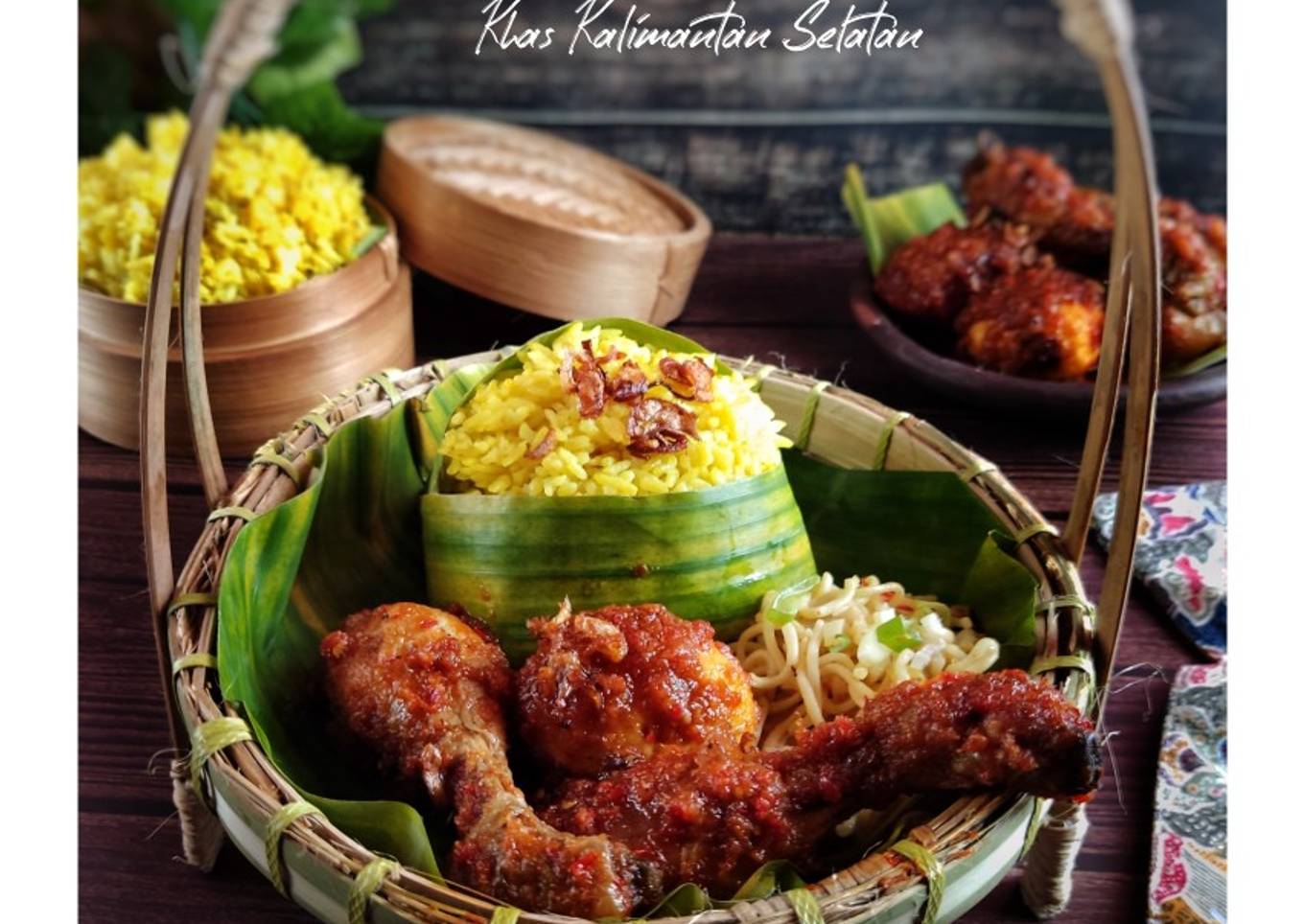 Nasi Kuning Masak Habang (Khas Kalsel)