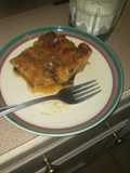 Bread pudding with pecan whiskey sauce