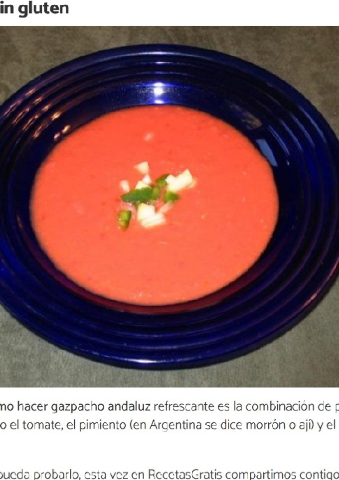 Una foto de Gazpacho