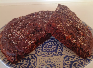 Una foto de Brownie Cacao-plátano 🍌🍫