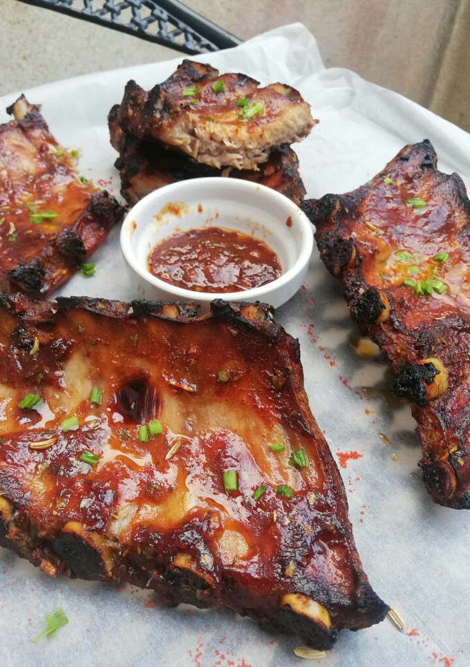 Una foto de Costillas barbacoa a baja temperatura