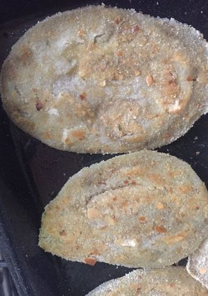 Una foto de Milanesas de berenjena 🍆