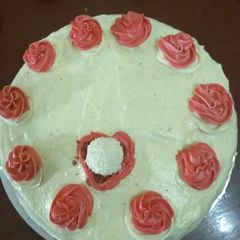 A picture of Red velvet cake#bakingchallenge.