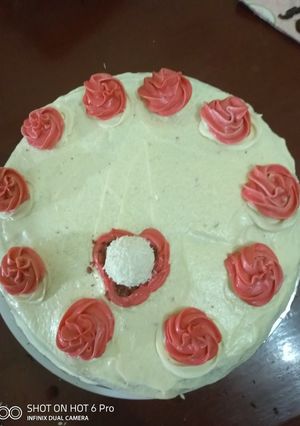 A picture of Red velvet cake#bakingchallenge.