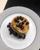 Pancakes de trigo sarraceno y plátano. Sin azúcares