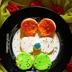 A picture of Tricolour Rasmalai / Quick Rasmalai.