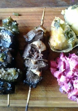 Una foto de Anticuchos de corazón