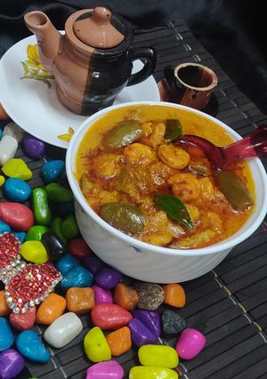 இறால் தேங்காய் பால் கறி(prawns coconut milk curry recipe in tamil) செய்முறை முக்கிய புகைப்படம்
