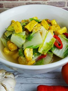Foto resep Tumis sawi putih dan tahu