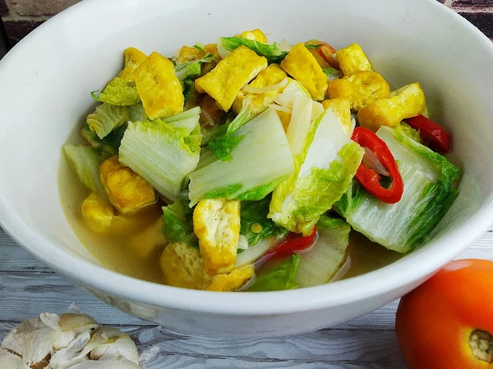 Langkah Mudah untuk Membikin Resep Tumis sawi putih dan tahu yang Enak Banget Anti Ribet, Menggugah Selera