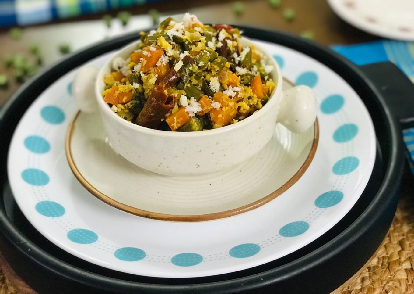 Beans-Carrots Poriyal (Stir-Fry)