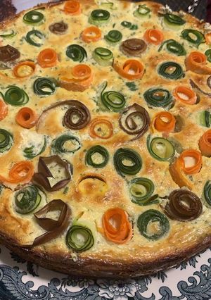 Una foto de Quiche de flores de verduras