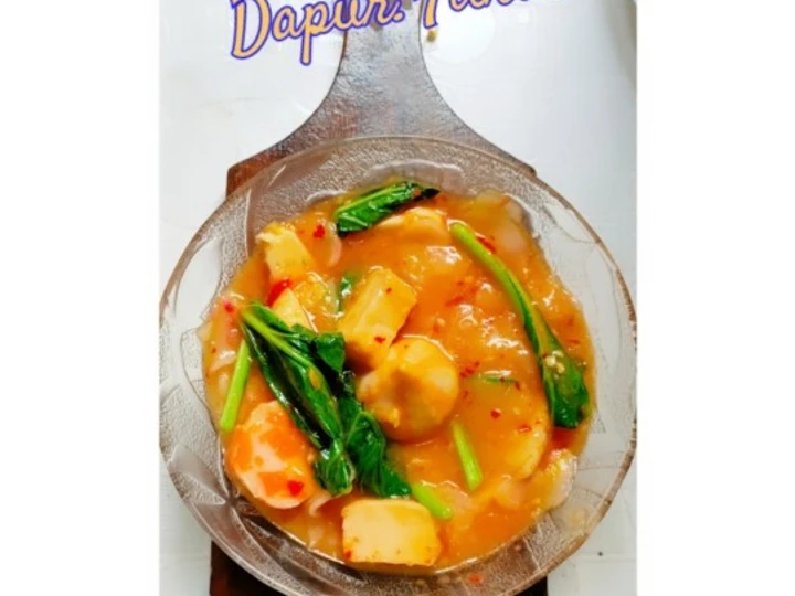 Cara Mudah Menyiapkan Resep Seblak pedas Toping FishRoll yang Bikin Ngiler Anti Ribet, Uenak Banget