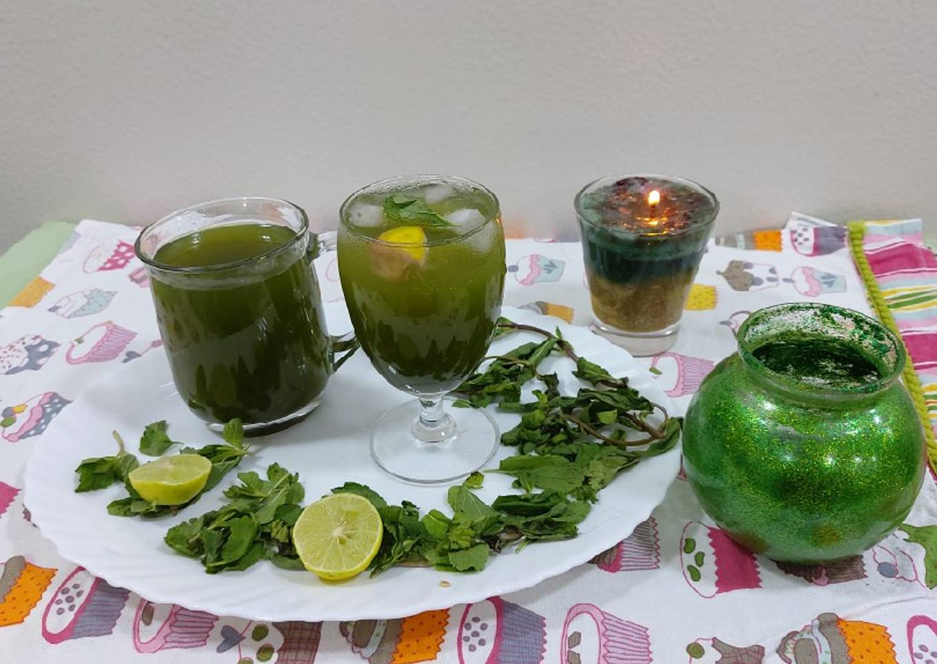 Refreshing mint lemonade