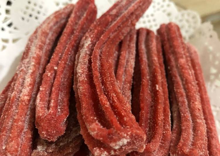 Resep Red velvet churros yang Enak