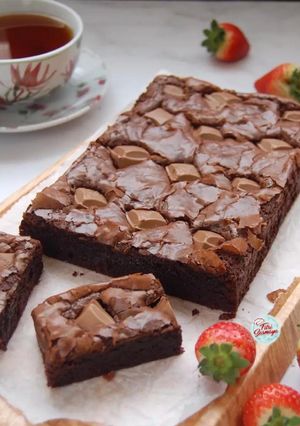 Foto resep Cadbury Fudgy Brownies, Simple Tanpa Mixer