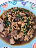 Spicy Thai Basil Chicken with Chicken Offal