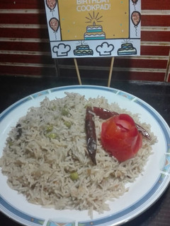 A picture of Matar Pulao.
