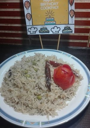 A picture of Matar Pulao.
