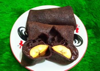 Resep Populer Dadar Gulung Pisang Coklat Praktis Enak