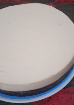 Una foto de Cheesecake con base de budín de chocolate
