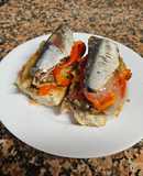 Tosta de escalivada y sardina 🐟