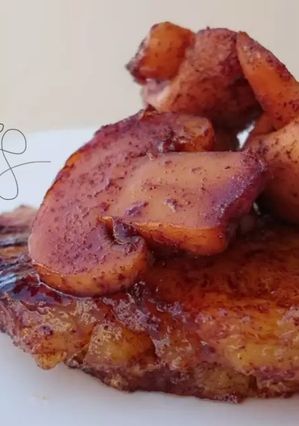 A picture of Grilled Pineapple And Mushroom With Cinnamon Sugar.
