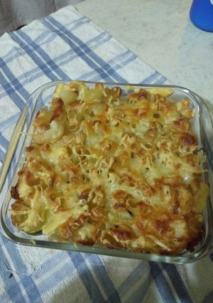 A picture of Oven baked pasta and vegetables#bakingclassy#baked dishes.
