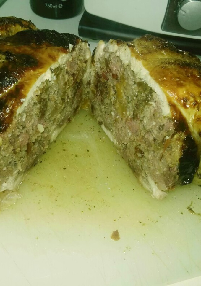 Una foto de Pollo relleno Navideño
