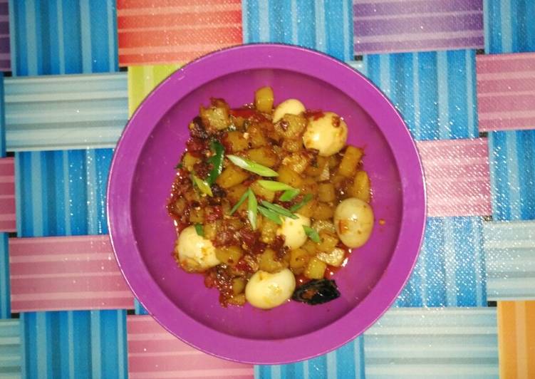 [Kentang] Balado Kentang Telur Puyuh
