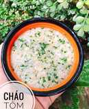 Ăn dặm - Cháo tôm rau muống