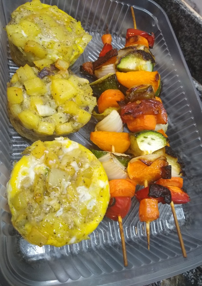 Una foto de Brochete vegetariana