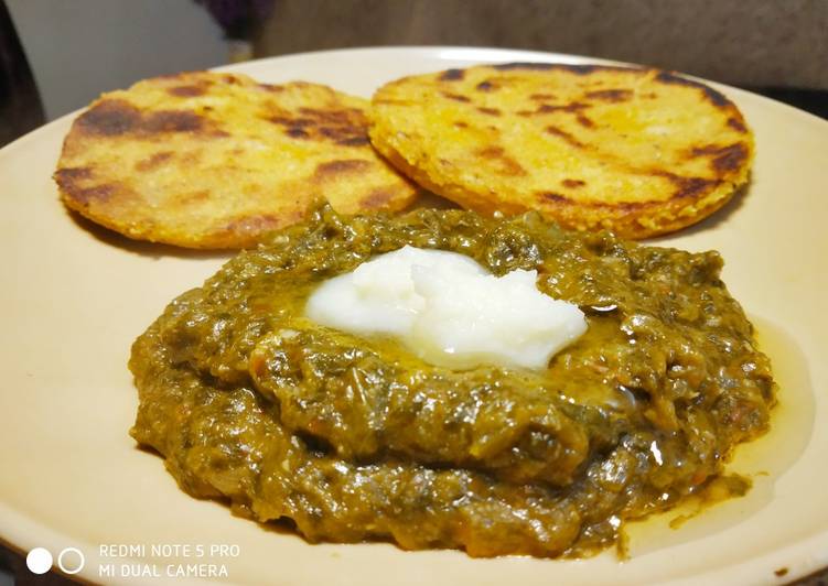 How to Make Homemade Sarso Saag with Makki Roti