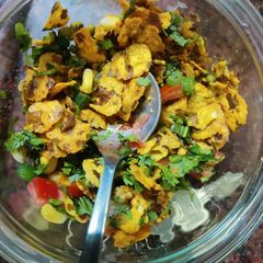 A picture of Chana jor moong chat.