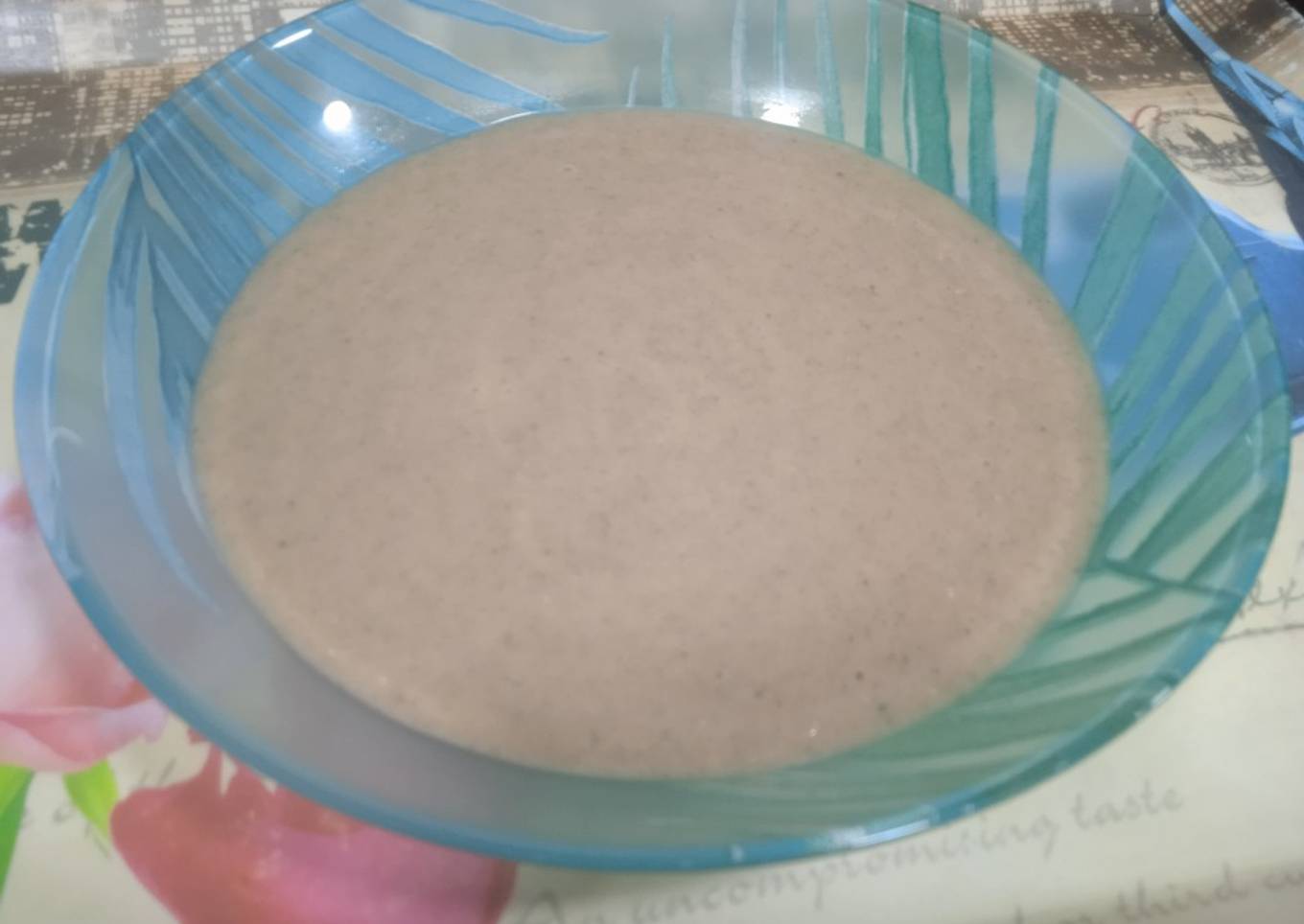 Crema de champiñones y puerro