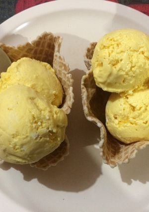 Una foto de Nieve de mango