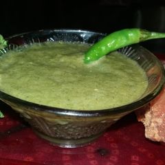 Mint chutney A picture of Mint chutney.