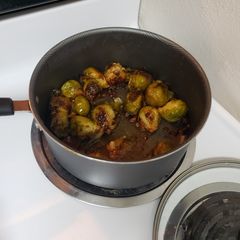 A picture of Brussels sprouts (keto friendly).