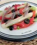 Ensalada de espárragos blancos