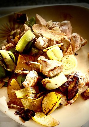 Une photo de Dés de poulet assaisonné