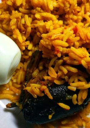 A picture of Jollof rice.