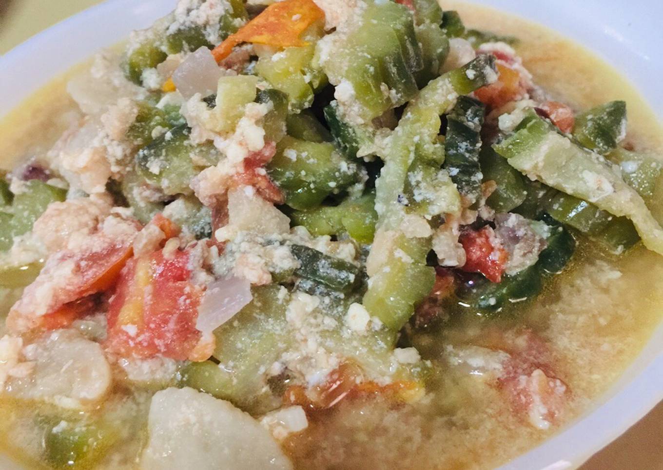 Savory Sautéed Bitter Gourd with Tomatoes / Ampalaya / Bitter Melon