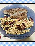 Mongetes amb botifarra esparracada y cansalada (Judía blanca con butifarra rasgada y tocino)