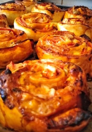 Fitt pizzás csiga recept fotója