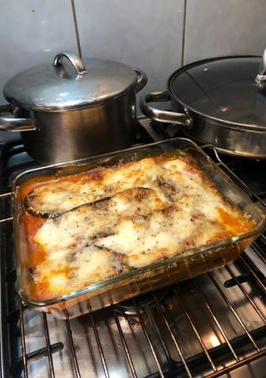 A picture of Aubergine Parmesan.